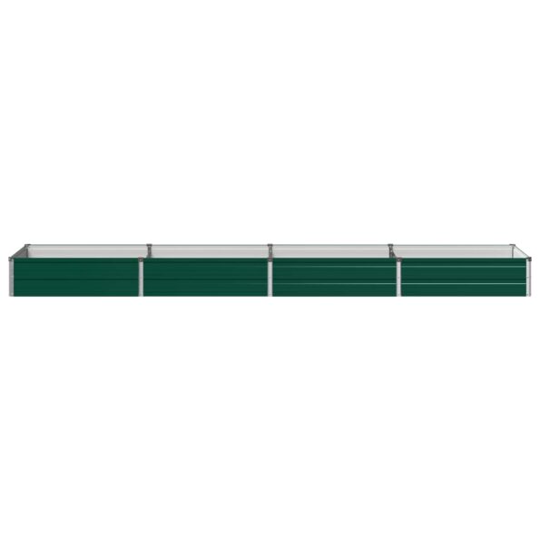 vidaXL Vyvýšený záhon Zelená 320 x 80 x 24 cm studené valcované oceľ – Obrázok 3