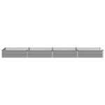 vidaXL Vyvýšený záhon Sivá 320 x 80 x 24 cm studené valcovaná oceľ – Obrázok 3