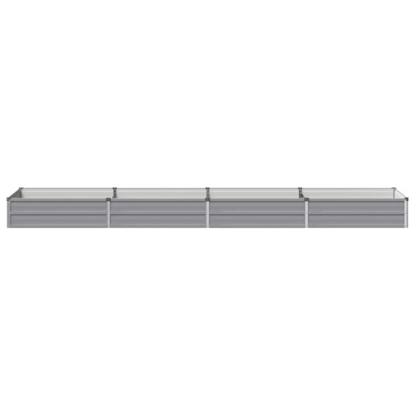 vidaXL Vyvýšený záhon Sivá 320 x 80 x 24 cm studené valcovaná oceľ – Obrázok 3