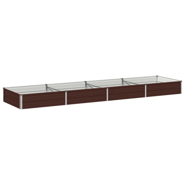 vidaXL Vyvýšený záhon Hnedá 320 x 80 x 24 cm studené valcovaná oceľ – Obrázok 2