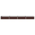 vidaXL Vyvýšený záhon Hnedá 320 x 80 x 24 cm studené valcovaná oceľ – Obrázok 3