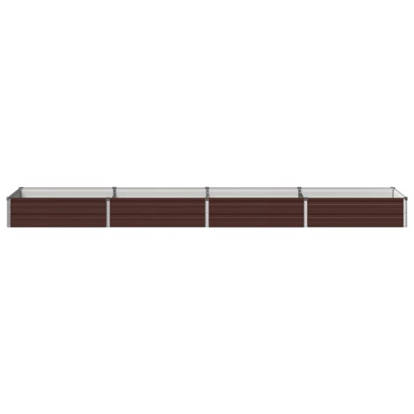 vidaXL Vyvýšený záhon Hnedá 320 x 80 x 24 cm studené valcovaná oceľ – Obrázok 3