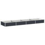 vidaXL Vyvýšený záhon Antracitová 320 x 80 x 24 cm – Obrázok 2