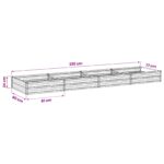 vidaXL Vyvýšený záhon Hrdzavý 320 x 80 x 24 cm corton – Obrázok 11
