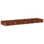 vidaXL Vyvýšený záhon Hrdzavý 320 x 80 x 24 cm corton – Obrázok 2