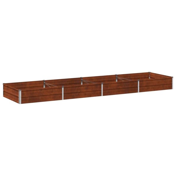 vidaXL Vyvýšený záhon Hrdzavý 320 x 80 x 24 cm corton – Obrázok 2