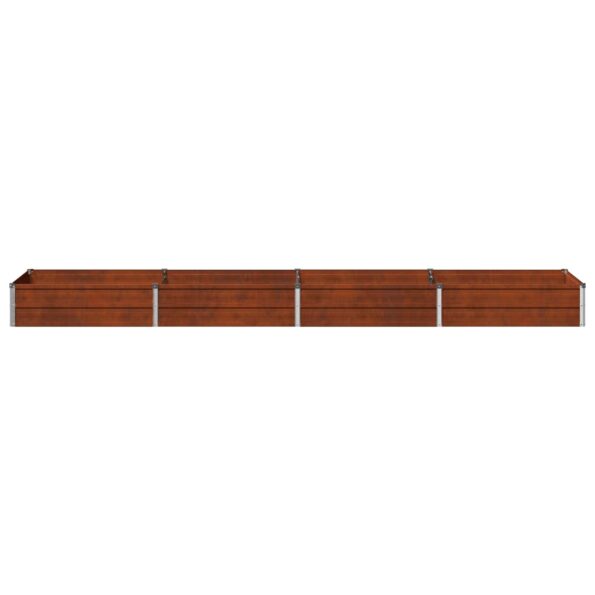 vidaXL Vyvýšený záhon Hrdzavý 320 x 80 x 24 cm corton – Obrázok 4