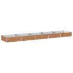 vidaXL Vyvýšený záhon Drevo hnedé 400 x 80 x 24 cm – Obrázok 2