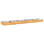 vidaXL Vyvýšený záhon Prírodná 400 x 80 x 24 cm studené valcovaná oceľ – Obrázok 2