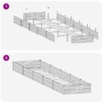 vidaXL Vyvýšený záhon Prírodná 400 x 80 x 24 cm studené valcovaná oceľ – Obrázok 8