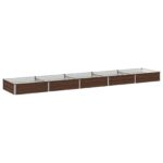 vidaXL Vyvýšený záhon Čierna 400 x 80 x 24 cm studené valcovaná oceľ – Obrázok 2