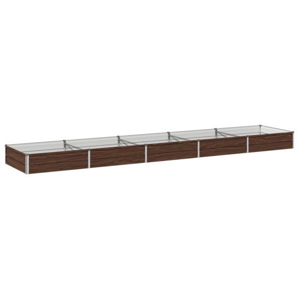vidaXL Vyvýšený záhon Čierna 400 x 80 x 24 cm studené valcovaná oceľ – Obrázok 2