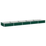 vidaXL Vyvýšený záhon Zelená 400 x 80 x 24 cm studené valcované oceľ – Obrázok 2