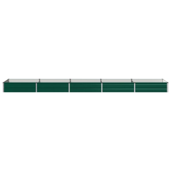 vidaXL Vyvýšený záhon Zelená 400 x 80 x 24 cm studené valcované oceľ – Obrázok 3