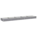 vidaXL Vyvýšený záhon Sivá 400 x 80 x 24 cm studené valcovaná oceľ – Obrázok 2
