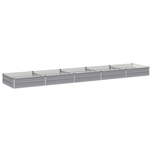 vidaXL Vyvýšený záhon Sivá 400 x 80 x 24 cm studené valcovaná oceľ – Obrázok 2