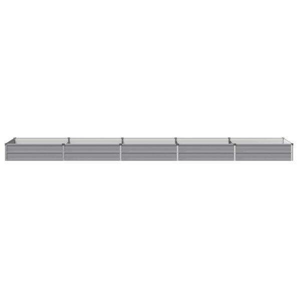 vidaXL Vyvýšený záhon Sivá 400 x 80 x 24 cm studené valcovaná oceľ – Obrázok 3