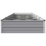 vidaXL Vyvýšený záhon Sivá 400 x 80 x 24 cm studené valcovaná oceľ – Obrázok 4