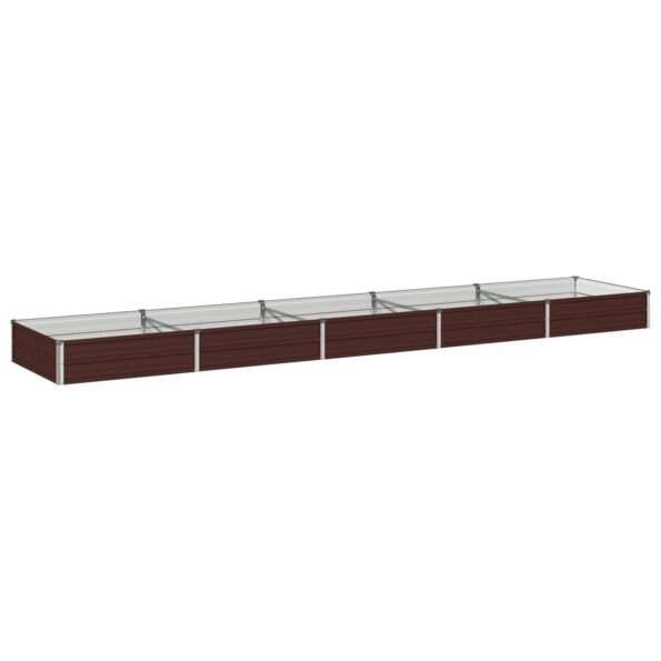 vidaXL Vyvýšený záhon Hnedá 400 x 80 x 24 cm studené valcovaná oceľ – Obrázok 2