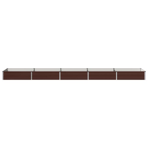 vidaXL Vyvýšený záhon Hnedá 400 x 80 x 24 cm studené valcovaná oceľ – Obrázok 3