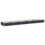 vidaXL Vyvýšený záhon Antracitová 400 x 80 x 24 cm – Obrázok 2