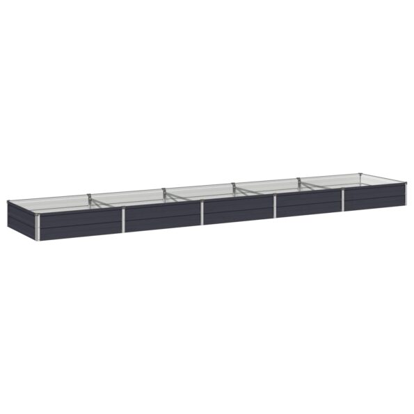 vidaXL Vyvýšený záhon Antracitová 400 x 80 x 24 cm – Obrázok 2