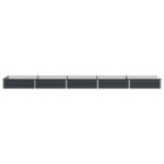 vidaXL Vyvýšený záhon Antracitová 400 x 80 x 24 cm – Obrázok 3