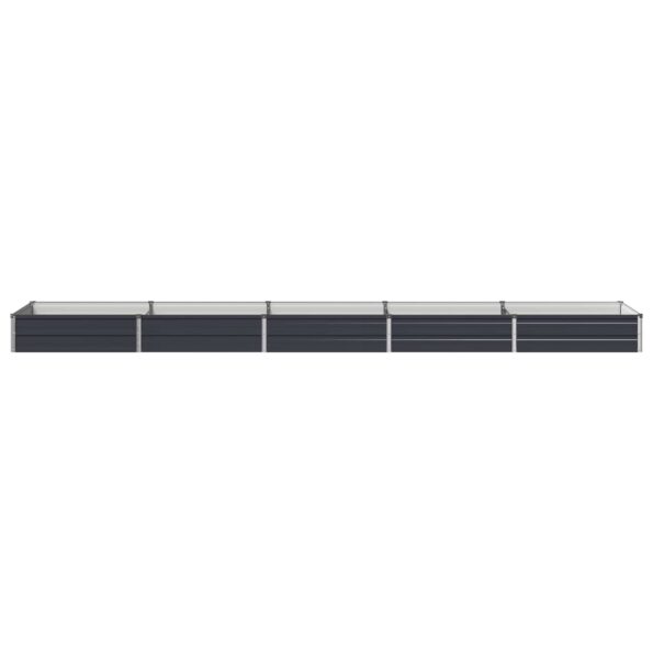 vidaXL Vyvýšený záhon Antracitová 400 x 80 x 24 cm – Obrázok 3