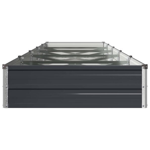 vidaXL Vyvýšený záhon Antracitová 400 x 80 x 24 cm – Obrázok 4