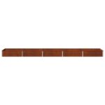 vidaXL Vyvýšený záhon Hrdzavý 400 x 80 x 24 cm corton – Obrázok 4
