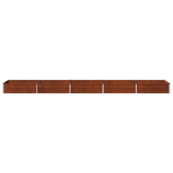 vidaXL Vyvýšený záhon Hrdzavý 400 x 80 x 24 cm corton – Obrázok 4
