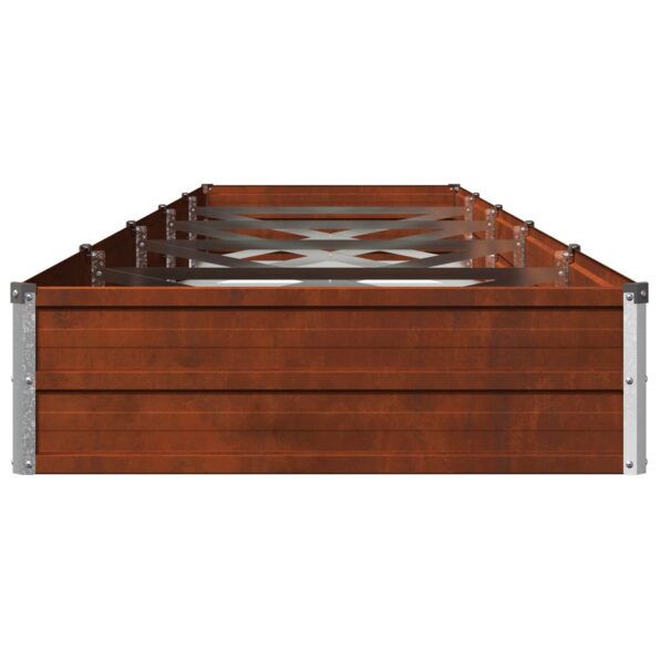 vidaXL Vyvýšený záhon Hrdzavý 400 x 80 x 24 cm corton – Obrázok 5