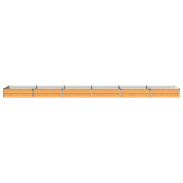 vidaXL Vyvýšený záhon Prírodná 480 x 80 x 24 cm studené valcovaná oceľ – Obrázok 3