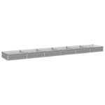 vidaXL Vyvýšený záhon Sivá 480 x 80 x 24 cm studené valcovaná oceľ – Obrázok 2