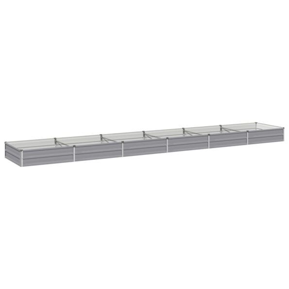 vidaXL Vyvýšený záhon Sivá 480 x 80 x 24 cm studené valcovaná oceľ – Obrázok 2