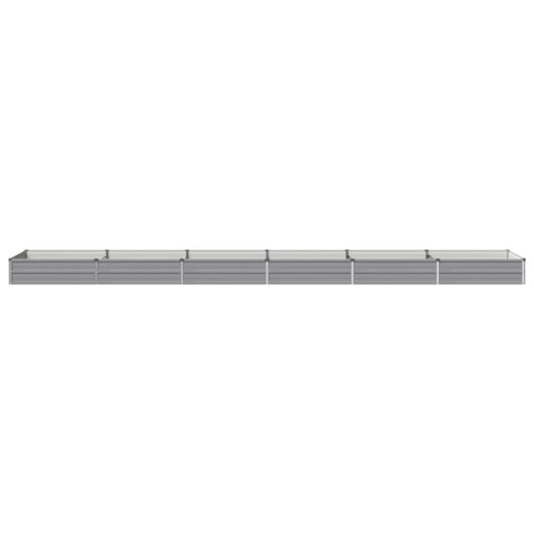 vidaXL Vyvýšený záhon Sivá 480 x 80 x 24 cm studené valcovaná oceľ – Obrázok 3