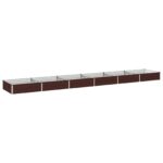 vidaXL Vyvýšený záhon Hnedá 480 x 80 x 24 cm studené valcovaná oceľ – Obrázok 2