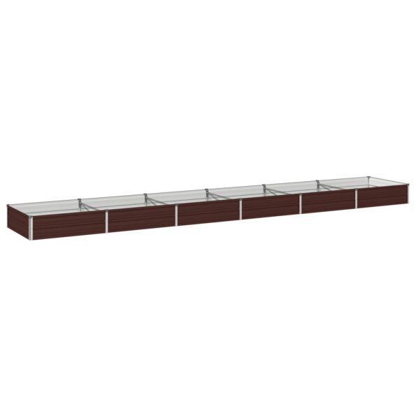 vidaXL Vyvýšený záhon Hnedá 480 x 80 x 24 cm studené valcovaná oceľ – Obrázok 2