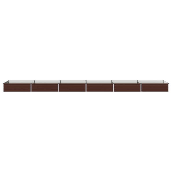 vidaXL Vyvýšený záhon Hnedá 480 x 80 x 24 cm studené valcovaná oceľ – Obrázok 3