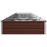 vidaXL Vyvýšený záhon Hnedá 480 x 80 x 24 cm studené valcovaná oceľ – Obrázok 4