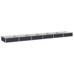 vidaXL Vyvýšený záhon Antracitová 480 x 80 x 24 cm – Obrázok 2