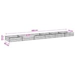 vidaXL Vyvýšený záhon Strieborná 480 x 80 x 24 cm pozinkované – Obrázok 10