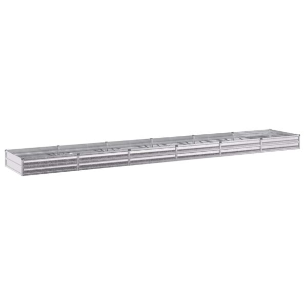 vidaXL Vyvýšený záhon Strieborná 480 x 80 x 24 cm pozinkované – Obrázok 2