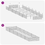 vidaXL Vyvýšený záhon Strieborná 480 x 80 x 24 cm pozinkované – Obrázok 8