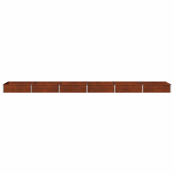vidaXL Vyvýšený záhon Hrdzavý 480 x 80 x 24 cm corton – Obrázok 3