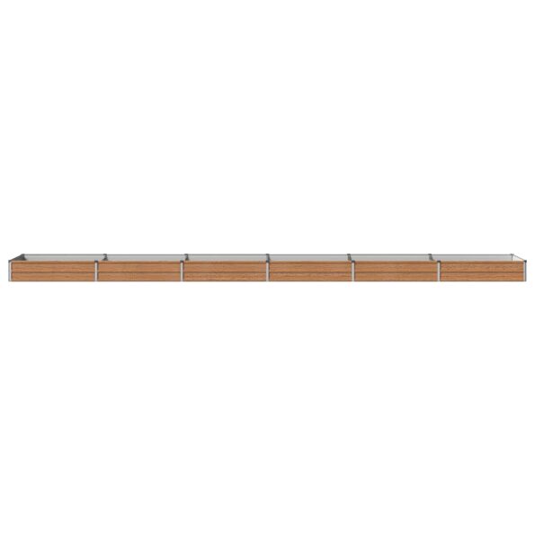 vidaXL Vyvýšený záhon Drevo hnedé 600 x 80 x 24 cm – Obrázok 2