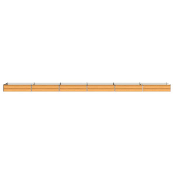 vidaXL Vyvýšený záhon Prírodná 600 x 80 x 24 cm studené valcovaná oceľ – Obrázok 2