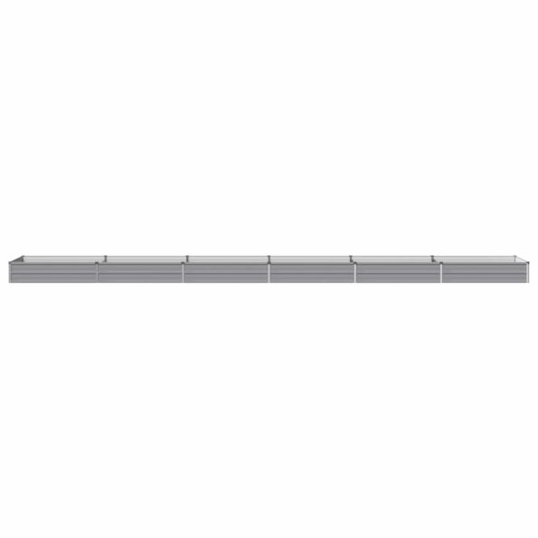 vidaXL Vyvýšený záhon Sivá 600 x 80 x 24 cm studené valcovaná oceľ – Obrázok 2