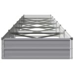 vidaXL Vyvýšený záhon Sivá 600 x 80 x 24 cm studené valcovaná oceľ – Obrázok 3