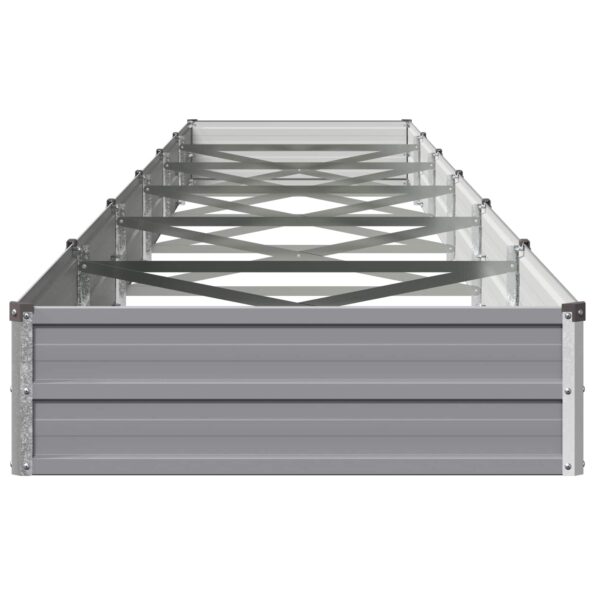 vidaXL Vyvýšený záhon Sivá 600 x 80 x 24 cm studené valcovaná oceľ – Obrázok 3